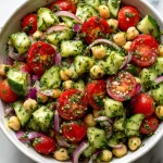 Chickpea Cucumber Tomato Salad with Zesty Lemon Vinaigrette