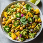 Delicious Chickpea Mango Salad with Chili Lime Dressing