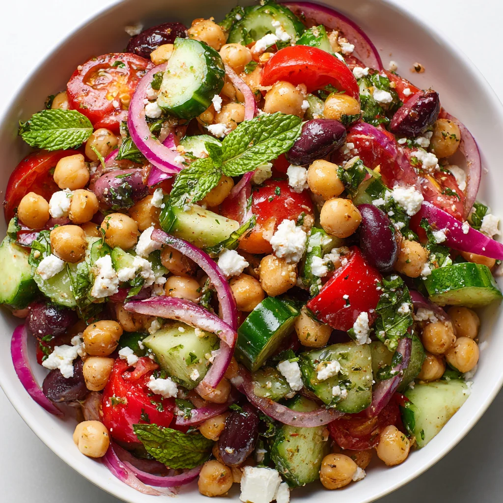 Bright & Bold Chickpea Mediterranean Salad: Easy Meal Prep Recipe
