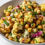 Delicious Chickpea & Roasted Cauliflower Salad