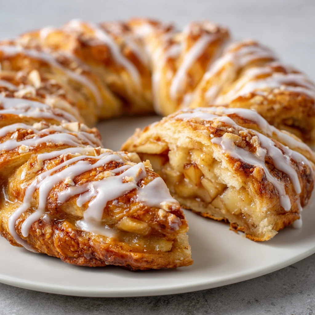 Cozy Homemade Apple Kringle with Vanilla Glaze Recipe