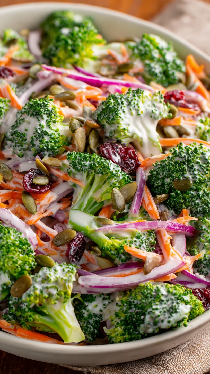 Broccoli ranch salad with creamy dressing.