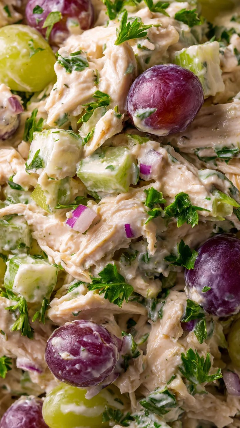 Creamy chicken salad ready to eat.