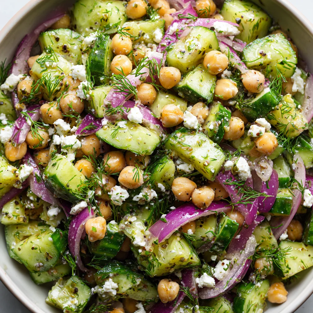 Refreshing Cucumber Chickpea Salad with Dill