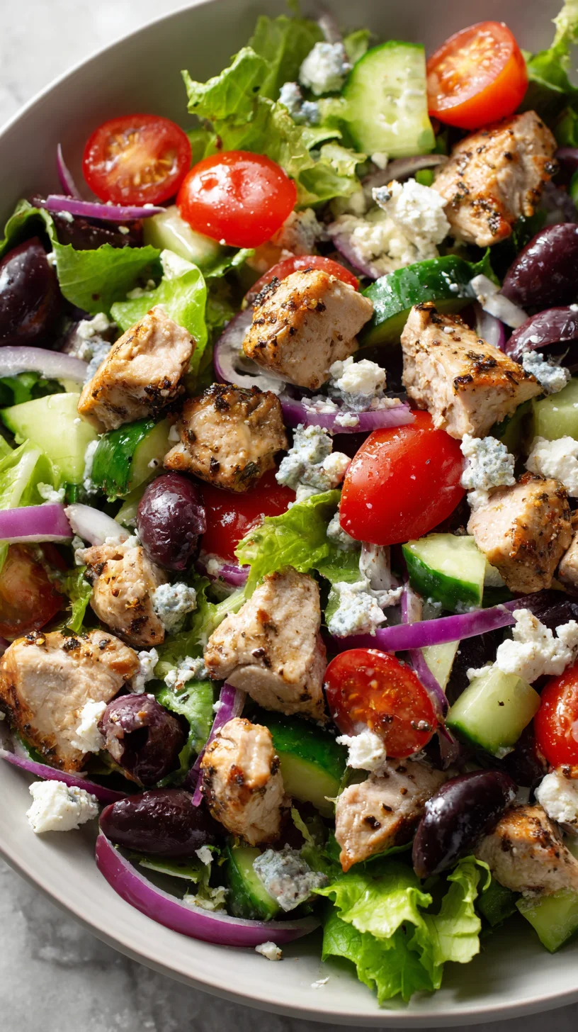 Cucumber feta salad close-up.
