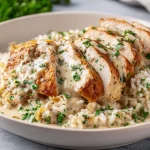 Easy Creamy Smothered Chicken and Rice Recipe