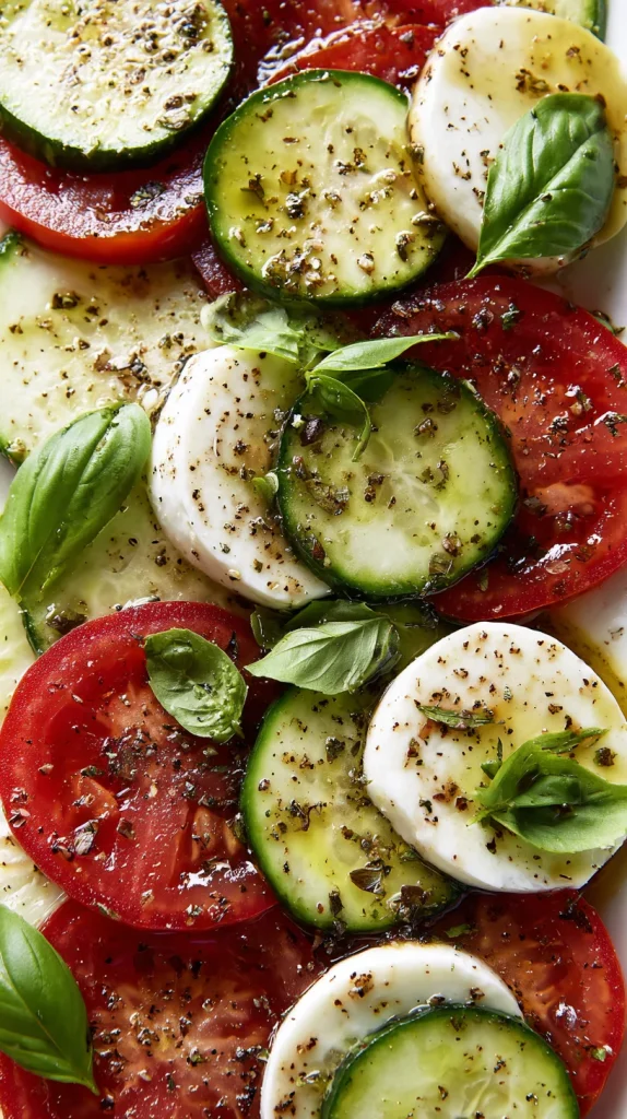 Easy Cucumber Caprese Salad Recipe - Quick & Refreshing!