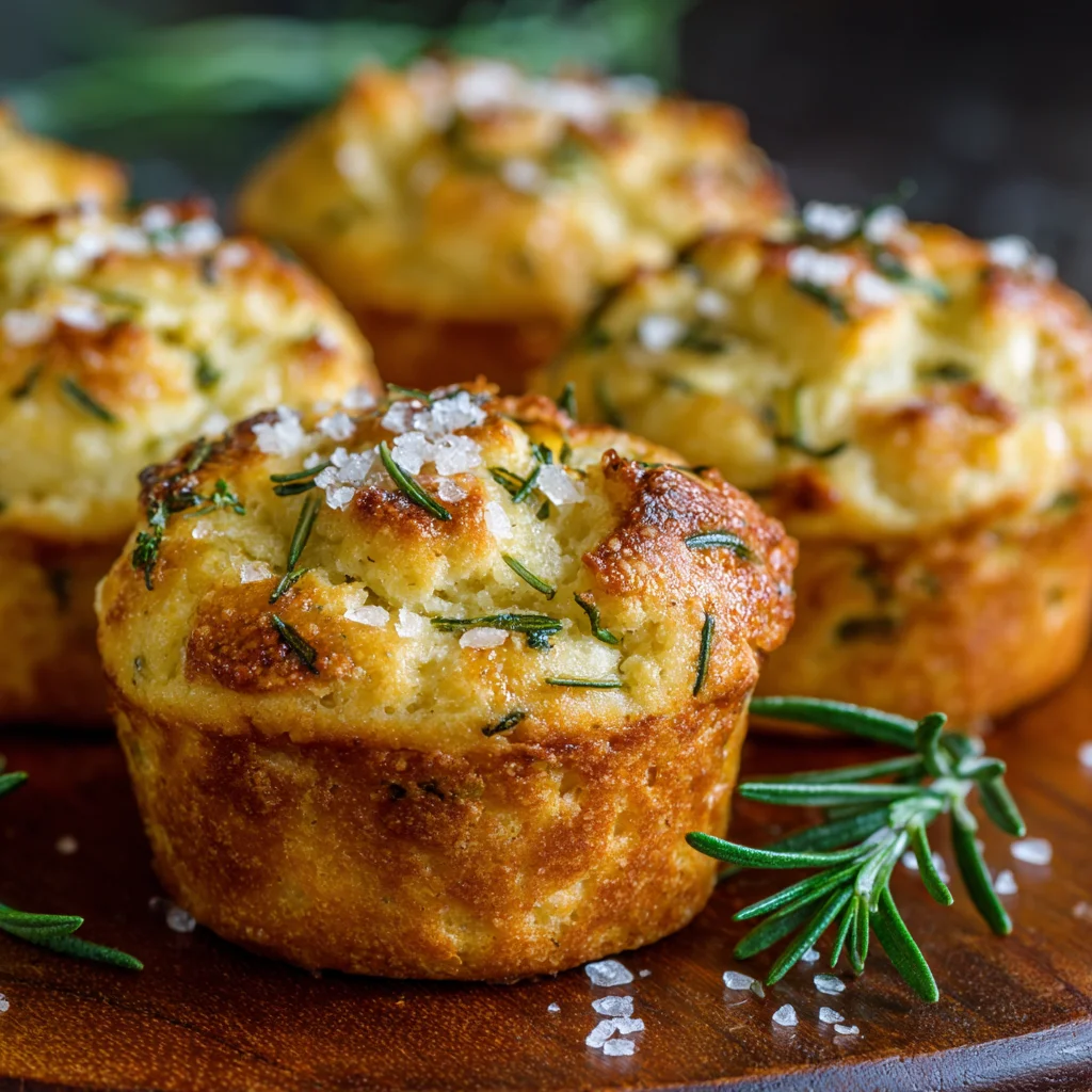 Easy Garlic Rosemary Focaccia Muffins Recipe