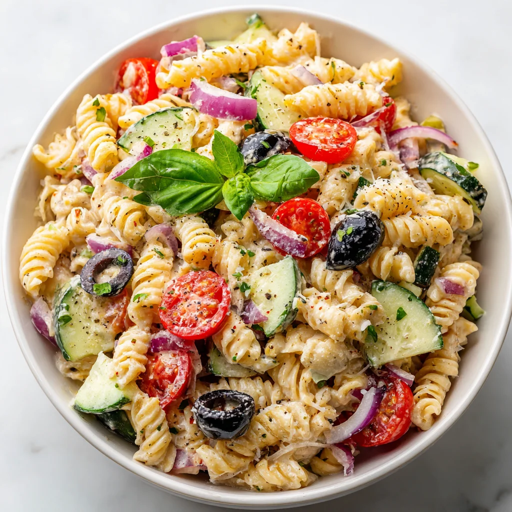 Close-up of colorful gluten-free Italian pasta salad. Close-up of colorful gluten-free Italian pasta salad.