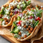 Mediterranean Chickpea Pita Tacos - Quick & Healthy Recipe
