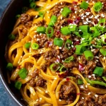 Mongolian Ground Beef Noodles: Quick & Easy Dinner