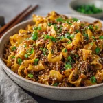 Mongolian Ground Beef Noodles: Quick & Easy Dinner