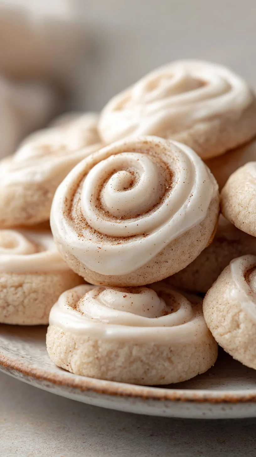 Cinnamon roll cookies arranged on parchment paper.