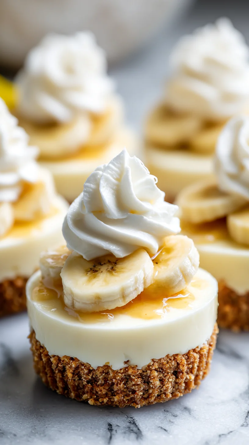 Mini banana cream pies, no baking required.