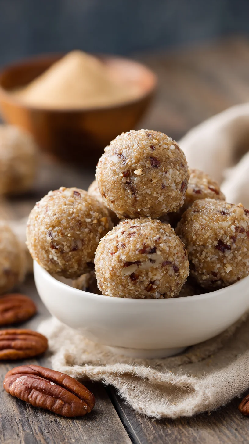 Pecan pie balls, ready to eat. Pecan pie balls, ready to eat.