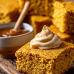 Delicious Pumpkin Cornbread with Cinnamon Honey Butter