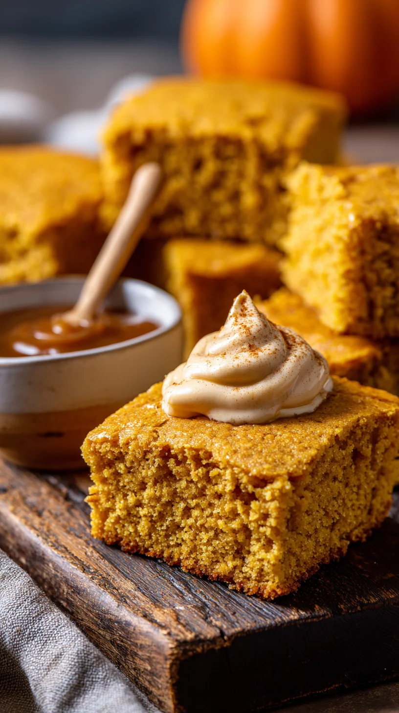 Pumpkin cornbread with cinnamon honey butter.