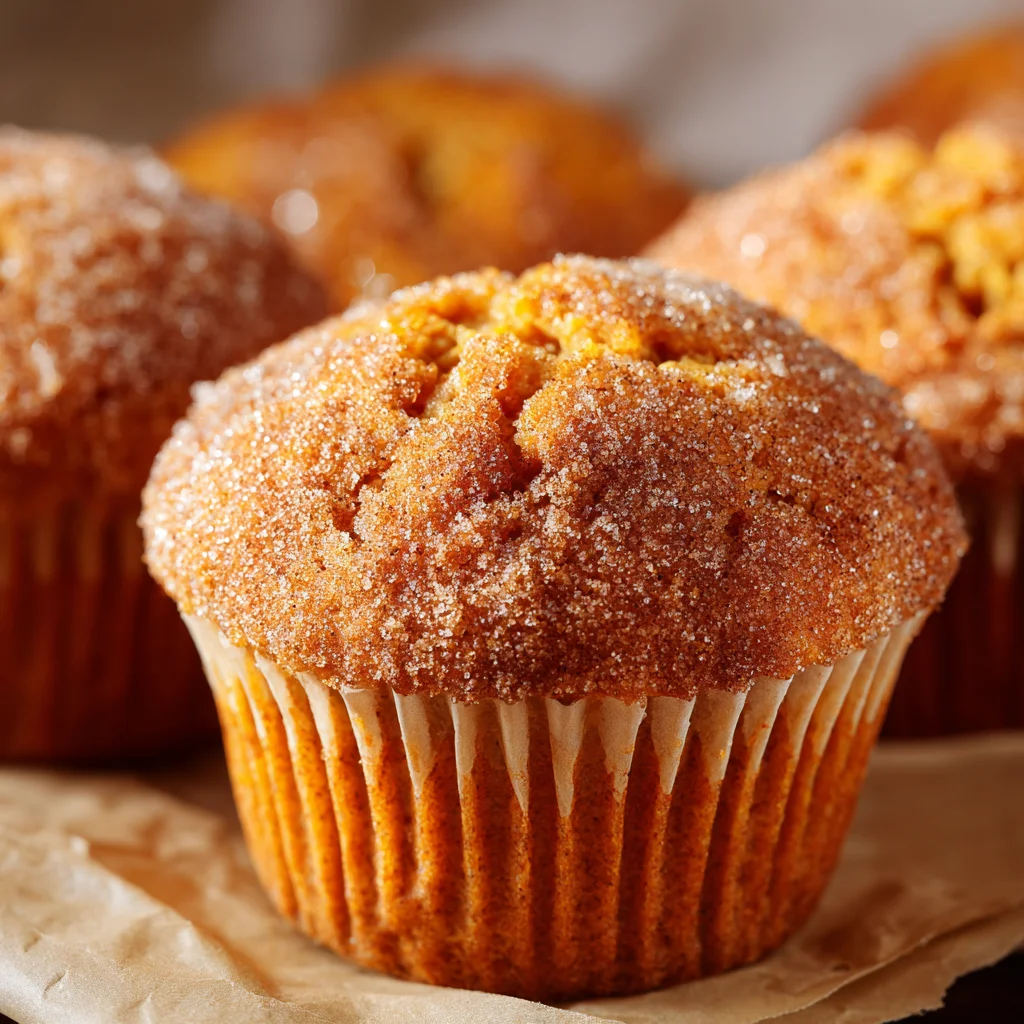 Homemade pumpkin spice muffins with cinnamon sugar. Homemade pumpkin spice muffins with cinnamon sugar.