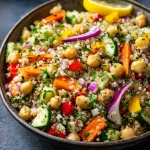 Delicious & Nutritious Quinoa Chickpea Rainbow Salad Recipe