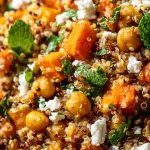 Roasted Carrot Quinoa Chickpea Salad w/ Lemon Dressing