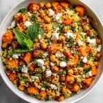 Roasted Carrot Quinoa Chickpea Salad w/ Lemon Dressing
