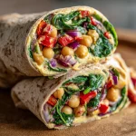 Roasted Red Pepper & Chickpea Wraps: Easy, Healthy Recipe