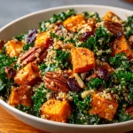 Deliciously Healthy Roasted Sweet Potato Kale & Quinoa Salad