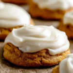 Soft Pumpkin Cookies with Cream Cheese Icing