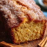 Spiced Apple Cider Donut Loaf with Cinnamon Sugar Crust