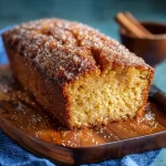 Spiced Apple Cider Donut Loaf with Cinnamon Sugar Crust