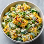 Creamy & Refreshing Street Corn Cucumber Salad