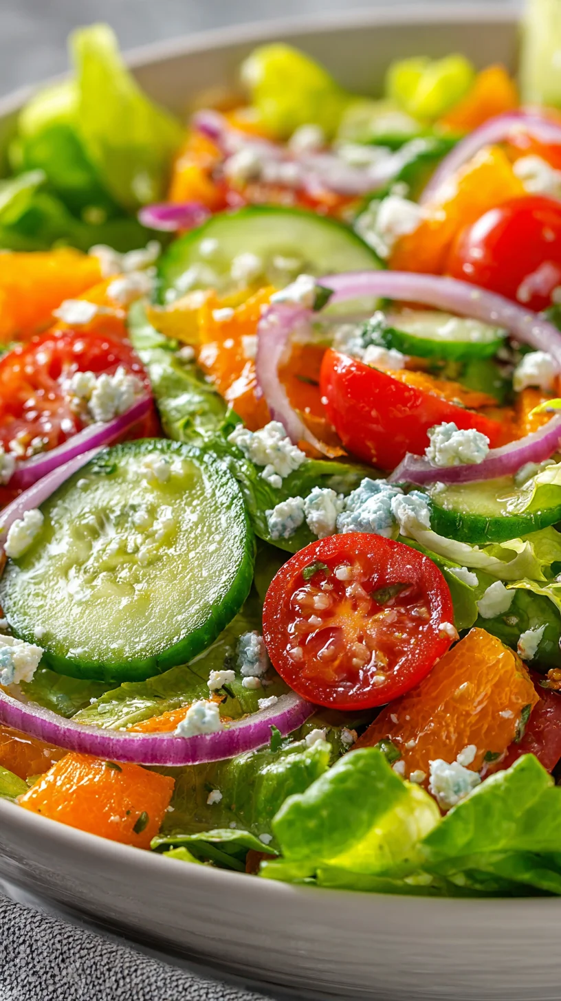 Classic house salad with crisp lettuce, tomatoes, and creamy dressing.