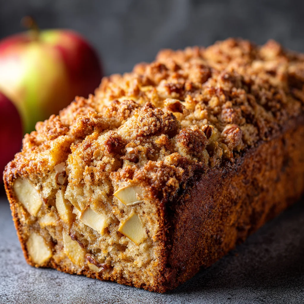 Slices of apple bread arranged on a rustic wooden board. Slices of apple bread arranged on a rustic wooden board.