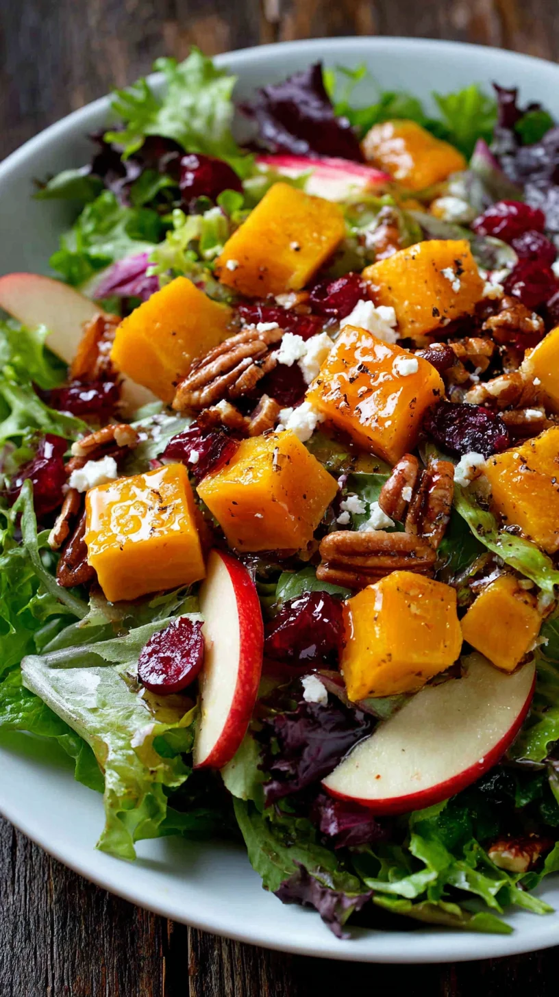 Vibrant autumn salad with a sweet maple vinaigrette. Vibrant autumn salad with a sweet maple vinaigrette.