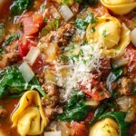 Hearty Autumn Tortellini Soup With Sausage - Easy Fall Recipe