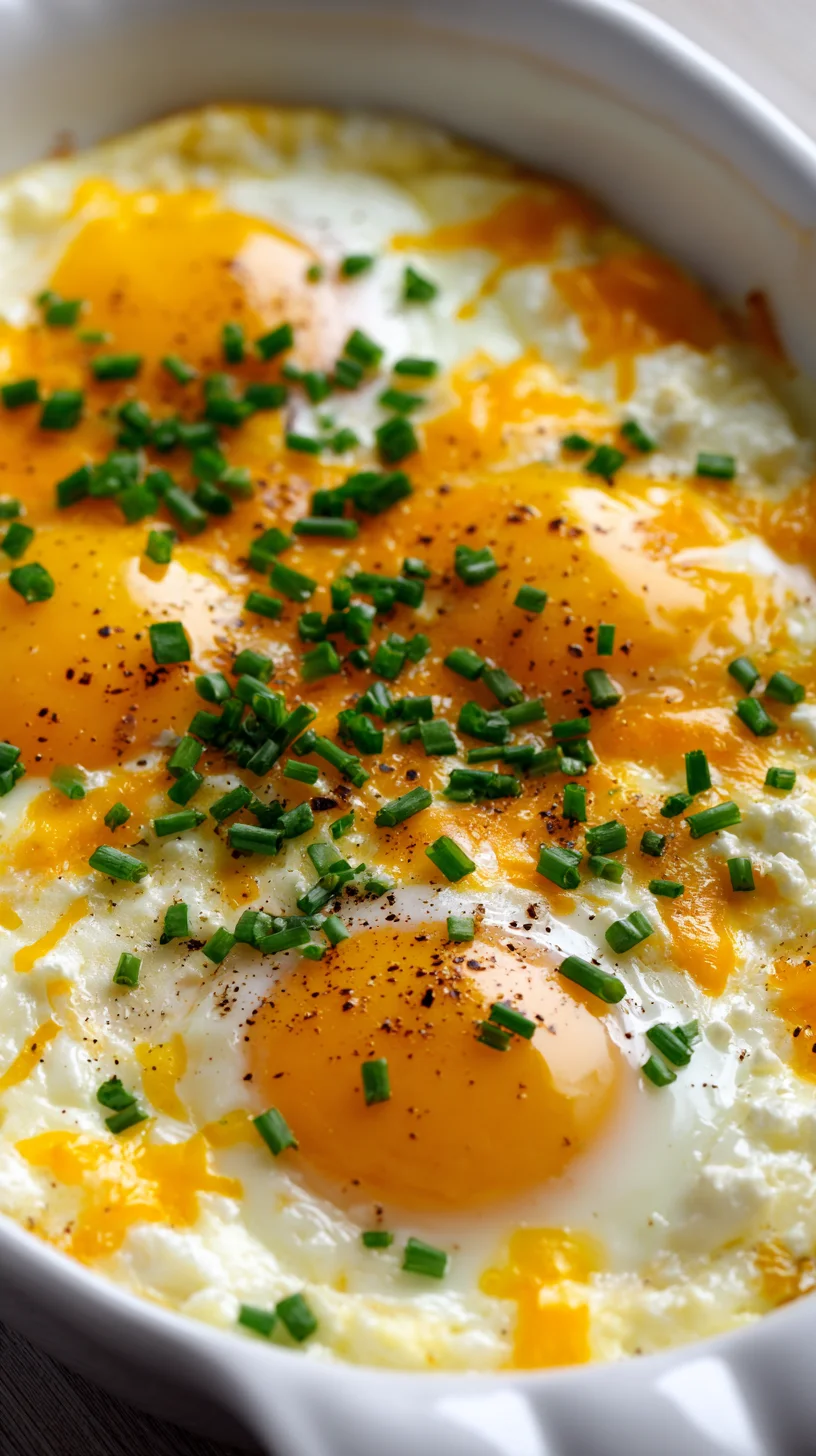 Creamy baked cottage cheese eggs. Creamy baked cottage cheese eggs.