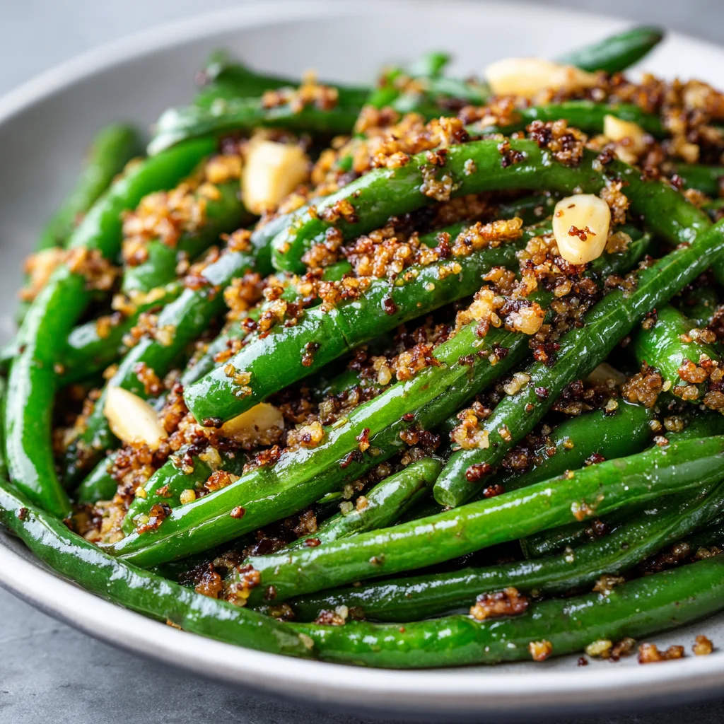 Delicious Brown Butter Green Beans with Hazelnut Dukkah