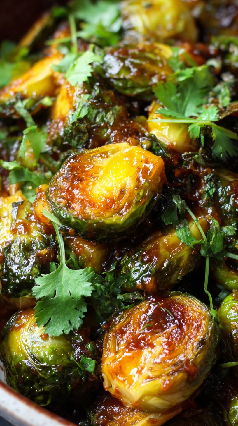 Brussels sprouts glazed with maple and mustard.