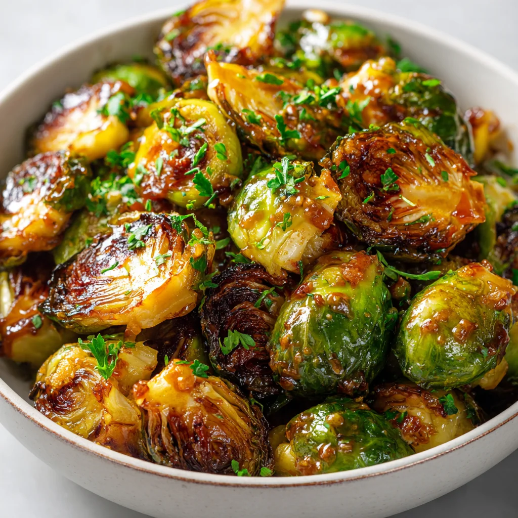 Close-up of glistening Brussels sprouts. Close-up of glistening Brussels sprouts.