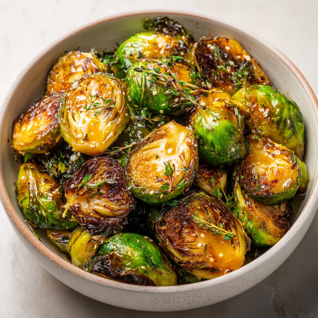 Irresistible Maple-Mustard Brussels Sprouts