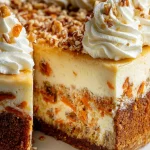 Decadent Carrot Cake Cheesecake Recipe with Creamy Topping