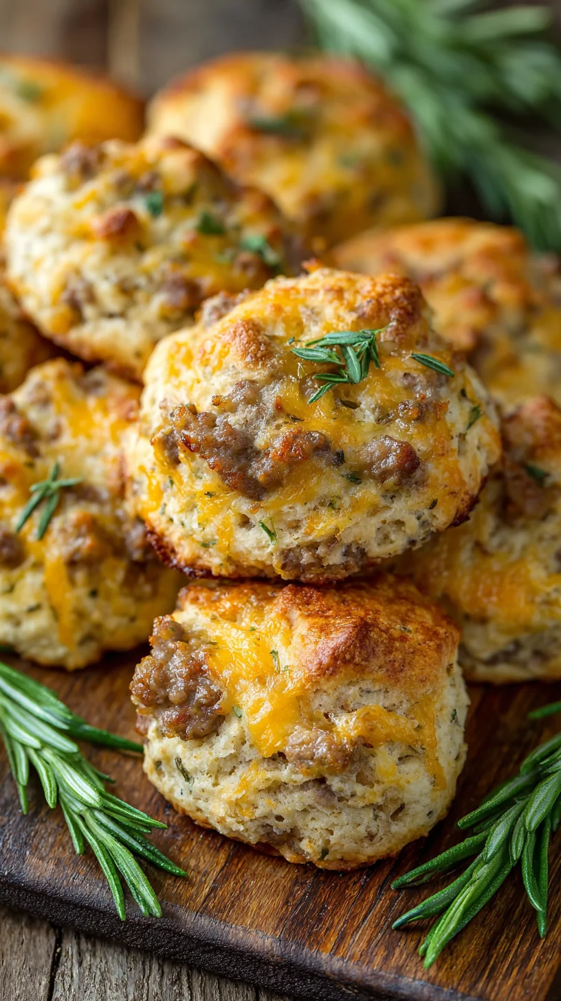 Fluffy cheese and sausage biscuits. Fluffy cheese and sausage biscuits.