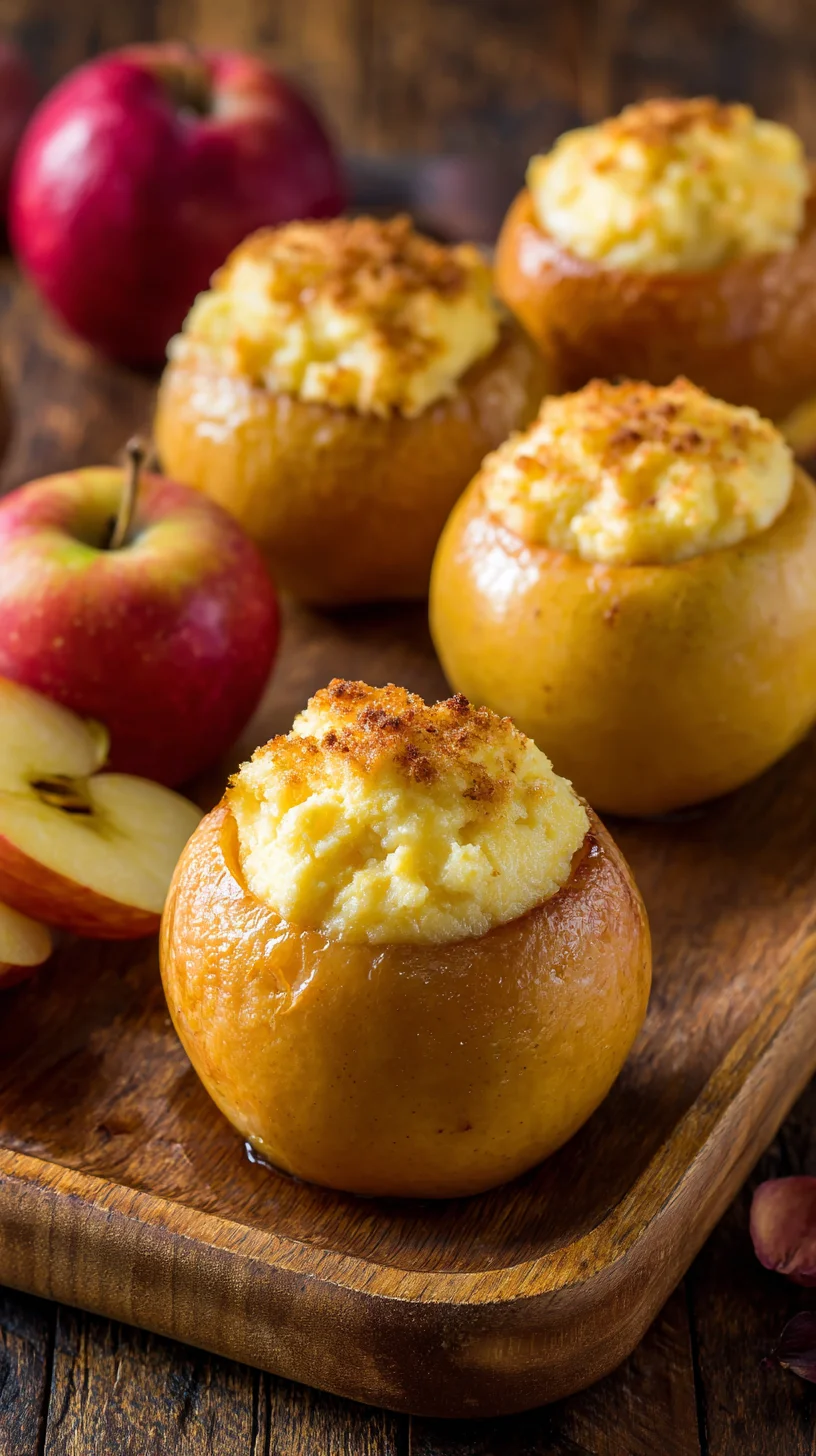 Cheesecake stuffed baked apple. Cheesecake stuffed baked apple.
