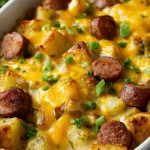 Cheesy Ranch Potatoes & Smoked Sausage Casserole