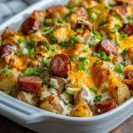Cheesy Ranch Potatoes & Smoked Sausage Casserole