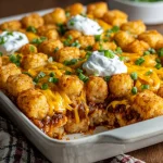 Delicious Chili Cheese Tater Tot Casserole Recipe