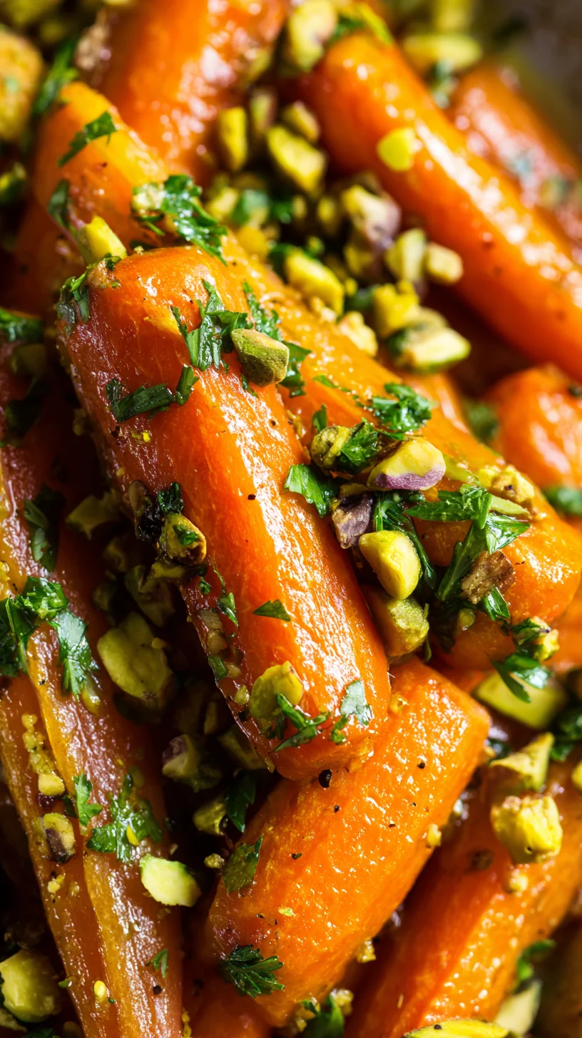 Roasted carrots with green herbs and nuts. Roasted carrots with green herbs and nuts.