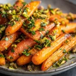 Delicious Coriander Roasted Carrots with Parsley and Pistachios