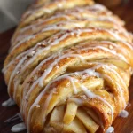 Cozy Homemade Apple Kringle with Vanilla Glaze