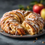 Cozy Homemade Apple Kringle with Vanilla Glaze